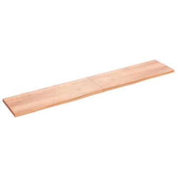 Light Brown Wall Shelf - Solid Oak Wood | Hipo Market