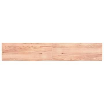 Light Brown Wall Shelf - Solid Oak Wood | Hipo Market