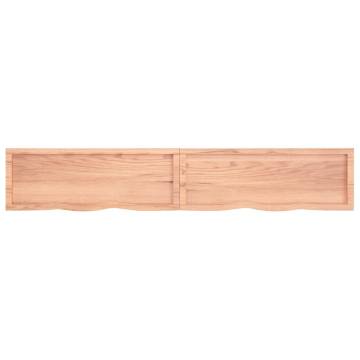 Light Brown Wall Shelf - Solid Oak Wood | Hipo Market