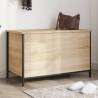 Storage Bench Sonoma Oak 80x42.5x50 cm Engineered Wood Colour sonoma oak Size 80 x 42.5 x 50 cm 