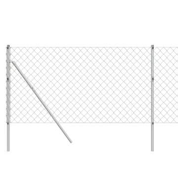 Durable Chain Link Fence Silver 1.1x25m for Security & Enclosures