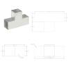 Post Connector T Shape Galvanised Metal 101x101 mm | HipoMarket