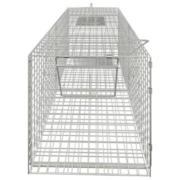 Humane Animal Trap - 64.5x25x26.5cm Galvanised Iron