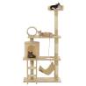 Cat Tree with Sisal Scratching Posts 140 cm Beige Colour beige 