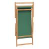 Folding Beach Chair Solid Wood Teak Green - Comfortable & Durable