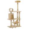 Cat Tree with Sisal Scratching Posts - 140 cm Beige