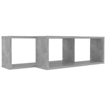 Wall Cube Shelf Set - Concrete Grey | Stylish Storage Solution