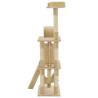 Cat Tree with Sisal Scratching Posts - 140 cm Beige