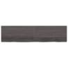 Wall Shelf Dark Brown Solid Oak – 200x50 cm | Hipo Market