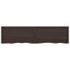 Wall Shelf Dark Brown Solid Oak – 200x50 cm | Hipo Market