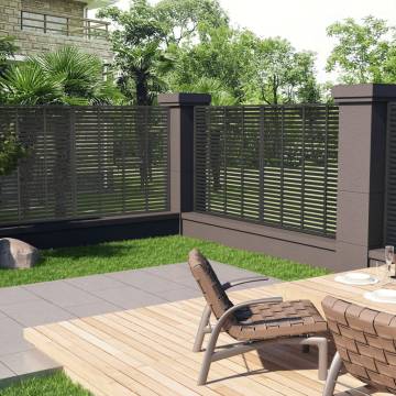 Louver Fence WPC 180x180 cm Dark Grey | Durable & Stylish