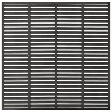 Louver Fence WPC 180x180 cm Dark Grey | Durable & Stylish