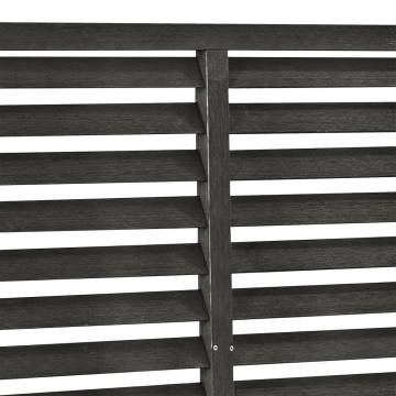 Louver Fence WPC 180x180 cm Dark Grey | Durable & Stylish