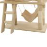 Cat Tree with Sisal Scratching Posts - 140 cm Beige