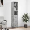 Highboard Concrete Grey 34.5x34x180 cm Engineered Wood Colour concrete grey Quantity in Package 1 Model 3 drawers 