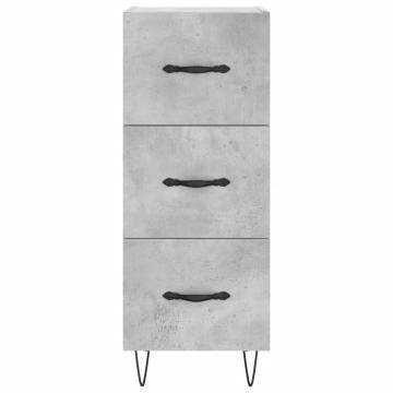 Stylish Highboard Concrete Grey - 34.5x34x180 cm | HipoMarket