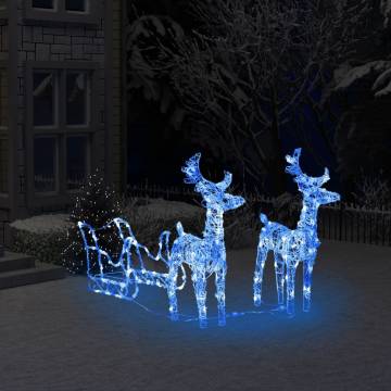 Reindeers & Sleigh Christmas Decoration - 160 LEDs Beauty