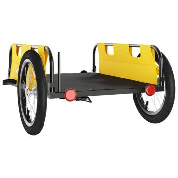 Yellow Bike Trailer - Durable Oxford Fabric & Iron | HipoMarket