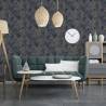 DUTCH WALLCOVERINGS Joelle Wallpaper Silver and Blue - HipoMarket