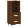 Elegant Brown Oak Highboard | 34.5x34x180 cm - Hipomarket