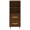 Elegant Brown Oak Highboard | 34.5x34x180 cm - Hipomarket