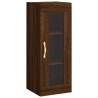 Elegant Brown Oak Highboard | 34.5x34x180 cm - Hipomarket