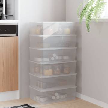 Plastic Storage Boxes - 6 pcs 10 L Stackable | HipoMarket