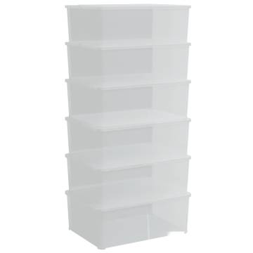 Plastic Storage Boxes - 6 pcs 10 L Stackable | HipoMarket