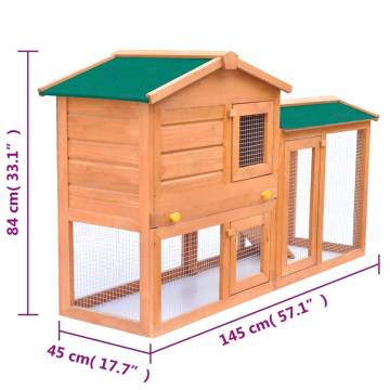 Outdoor Large Rabbit Hutch - Perfect Small Animal House