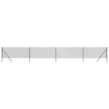 Chain Link Fence Anthracite 1.1x10m | Secure & Durable