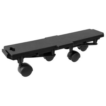 Moving Dollies with 4 Wheels - 10 pcs Black Polypropylene