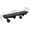 Moving Dollies with 4 Wheels - 10 pcs Black Polypropylene