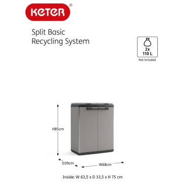 Keter Recycling Cabinet “Split Basic” - Compact Waste Solution