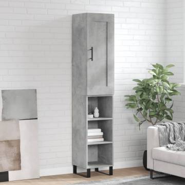 Highboard Concrete Grey | Elegant Engineered Wood Storage