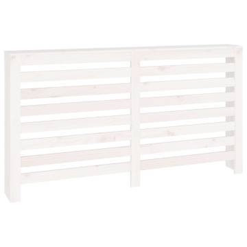 Radiator Cover White - Solid Pine Wood | 153x19x84 cm