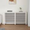 Radiator Cover White - Solid Pine Wood | 153x19x84 cm