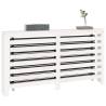 Radiator Cover White - Solid Pine Wood | 153x19x84 cm