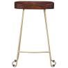 Gavin Bar Stools - 2 Pcs Solid Mango Wood - Stylish Design