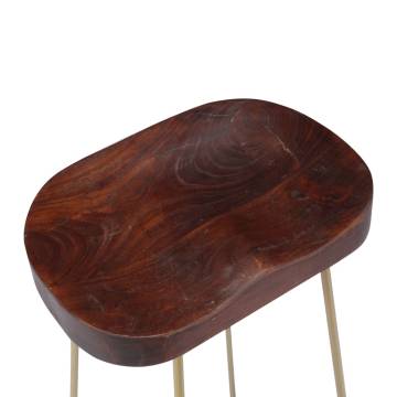 Gavin Bar Stools - 2 Pcs Solid Mango Wood - Stylish Design