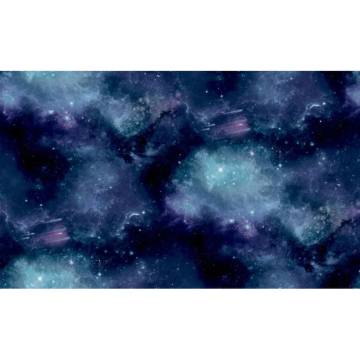 Noordwand Galaxy Wallpaper - Good Vibes in Black & Purple