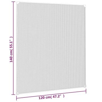 Magnetic Insect Screen for Windows - 120x140 cm White