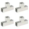 Post Connectors 4 pcs T Shape Galvanised Metal 81x81 mm Size 81 x 81 mm Quantity in Package 4 Shape t shape 