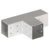 Post Connectors 4 pcs T Shape Galvanised Metal - 81x81 mm