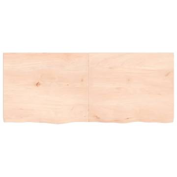 Bathroom Countertop 120x50 cm - Untreated Solid Oak Wood