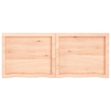 Bathroom Countertop 120x50 cm - Untreated Solid Oak Wood