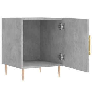 Concrete Grey Bedside Cabinets - Set of 2 | HipoMarket