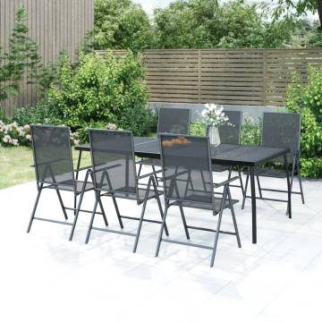 Stylish Anthracite Garden Table - 200x100 cm Steel Mesh