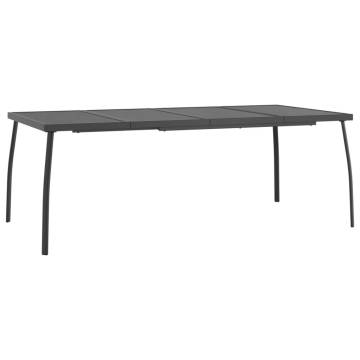 Stylish Anthracite Garden Table - 200x100 cm Steel Mesh