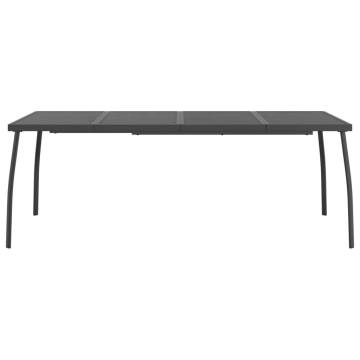 Stylish Anthracite Garden Table - 200x100 cm Steel Mesh