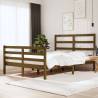 Honey Brown Solid Wood Pine Bed Frame 120x190 cm - HipoMarket